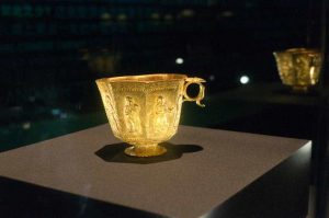 This gold cup is the most important gold object ever found outside China.