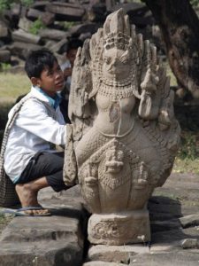 A boy at Banteay Chmar, Wisconsin State Journal 20120226