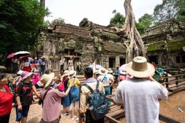 Tourists in Angkor in 2019. Stock photos from Shutterstock/kitzcorner